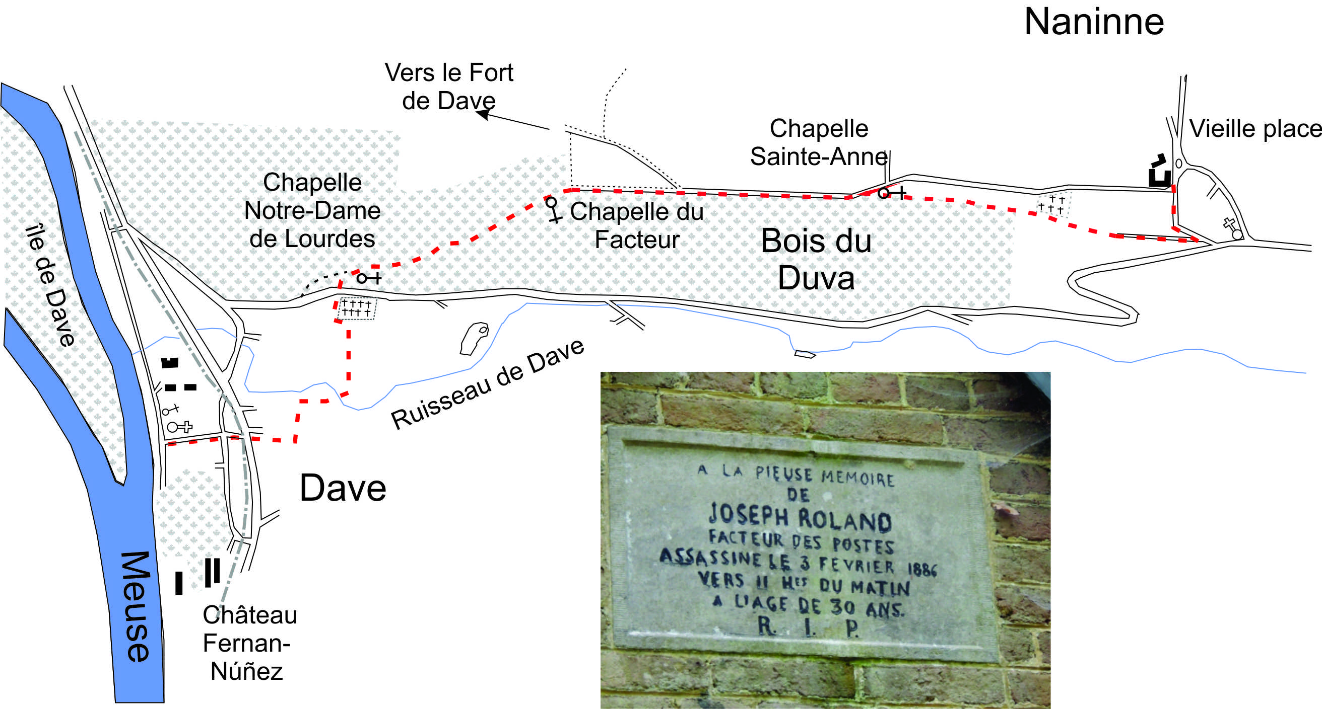 Site de l'assassinat du facteur Joseph Roland